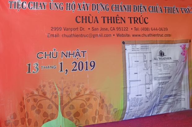 CHÙA THIÊN TRÚC, SAN JOSE (HOA KỲ) TỔ CHỨC TIỆC CHAY ỦNG HỘ XÂY DỰNG CHÁNH ĐIỆN