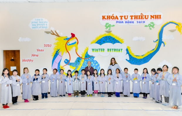 KHÓA TU THIẾU NHI MÙA ĐÔNG TẠI CHÙA ĐỨC VIÊN, SAN JOSE, HOA KỲ Ngày 02 và 03/01/2020