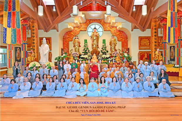 CHÙA ĐỨC VIÊN, SAN JOSE - ĐẠI SƯ GESHE GENDUN SAMDUP GIẢNG PHÁP.